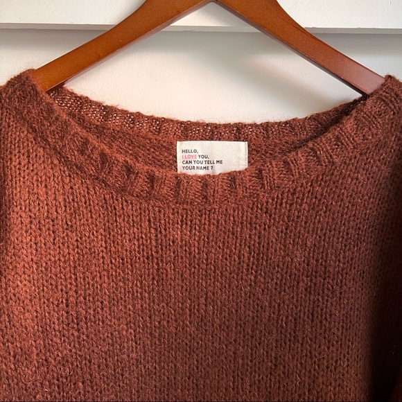 Mohair sweater with chevron jacquard - Picture 2 of 4